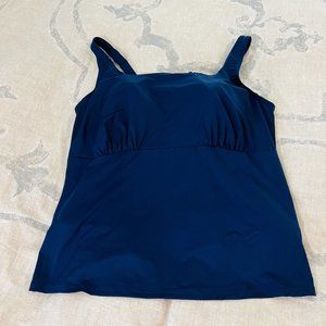 Lands' End - Tankini Swim Top - Underwire & Tummy Control - 20W - Navy
